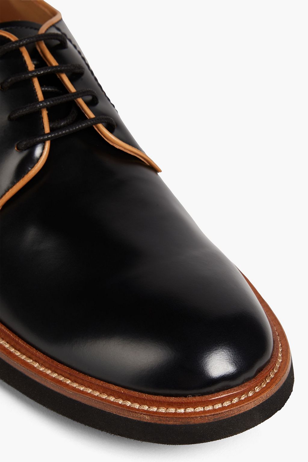 TOD'S Glossed-leather derby shoes