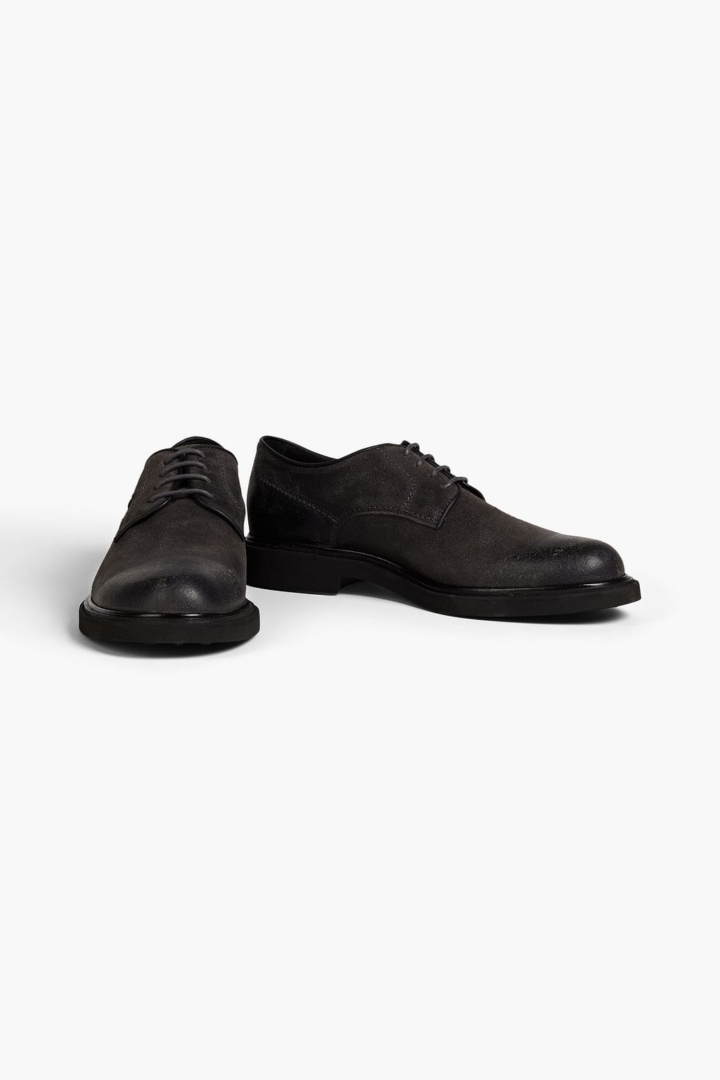 TOD'S Coated suede derby shoes