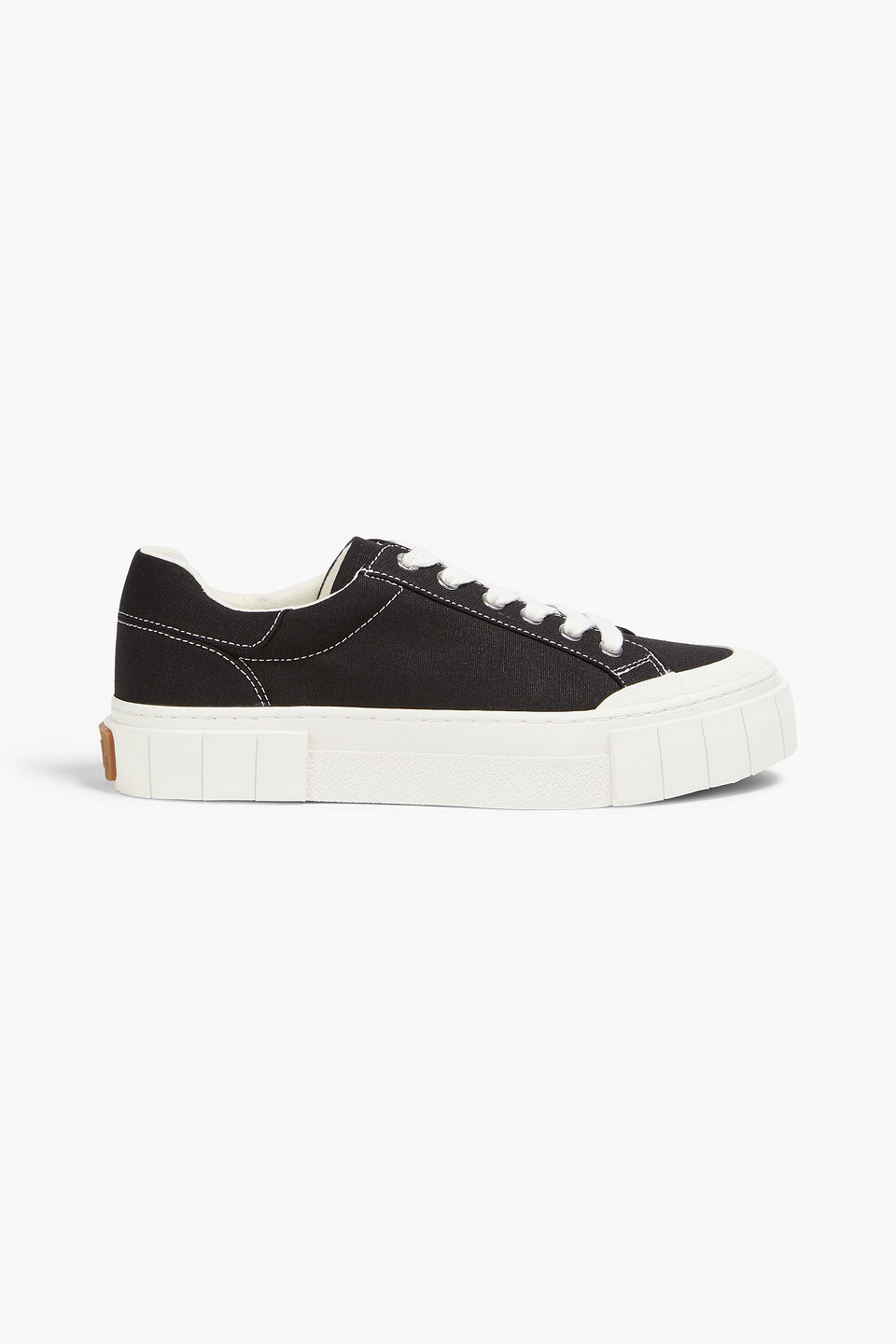 Shop Good News Opal Canvas Platform Sneakers In Black