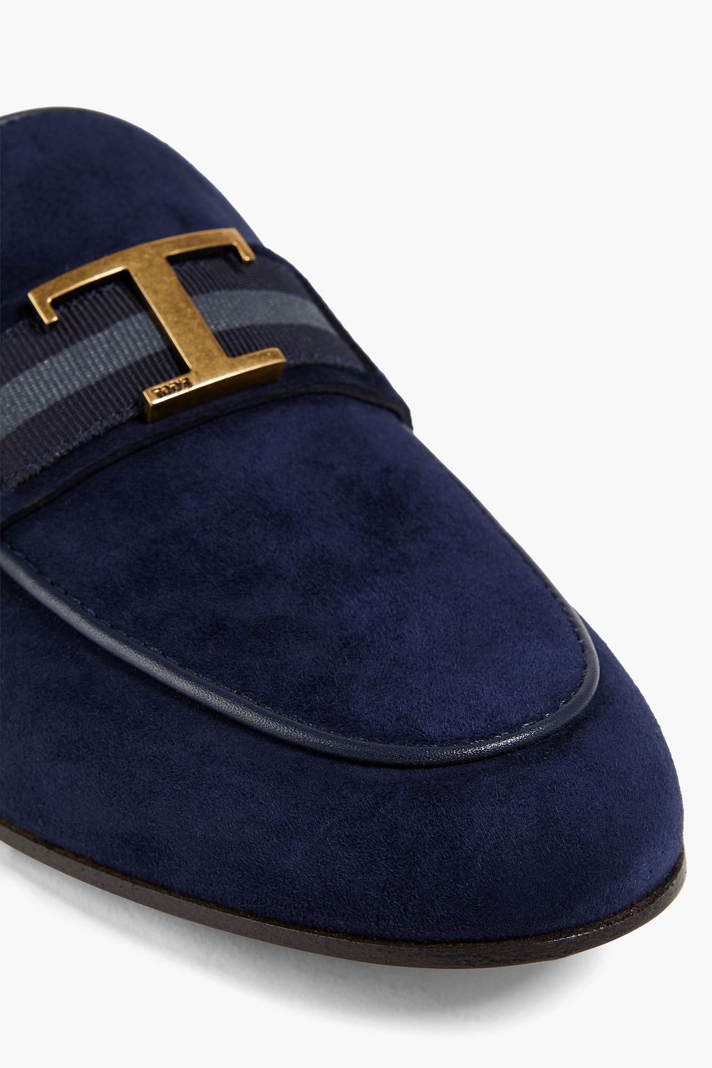 TOD'S T Timeless embellished suede loafers