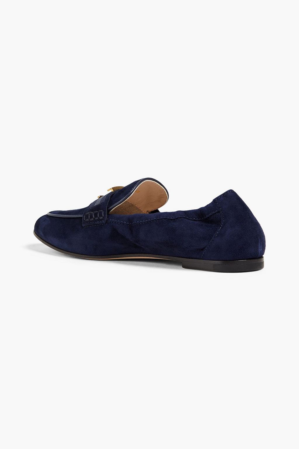 TOD'S T Timeless embellished suede loafers