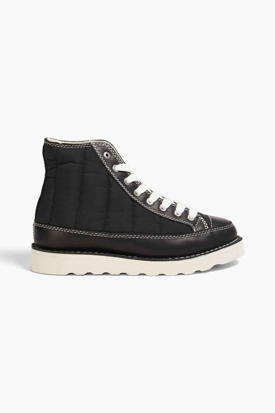 Good News Roopa quilted ripstop and leather ankle boots