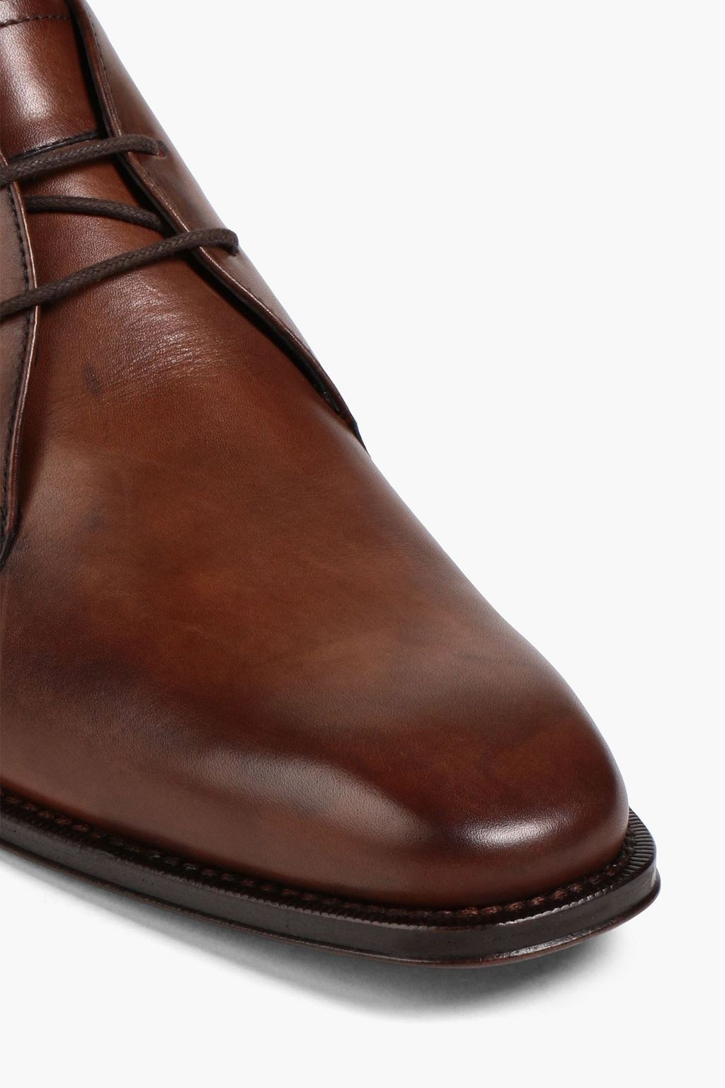 TOD'S Burnished leather chukka boots