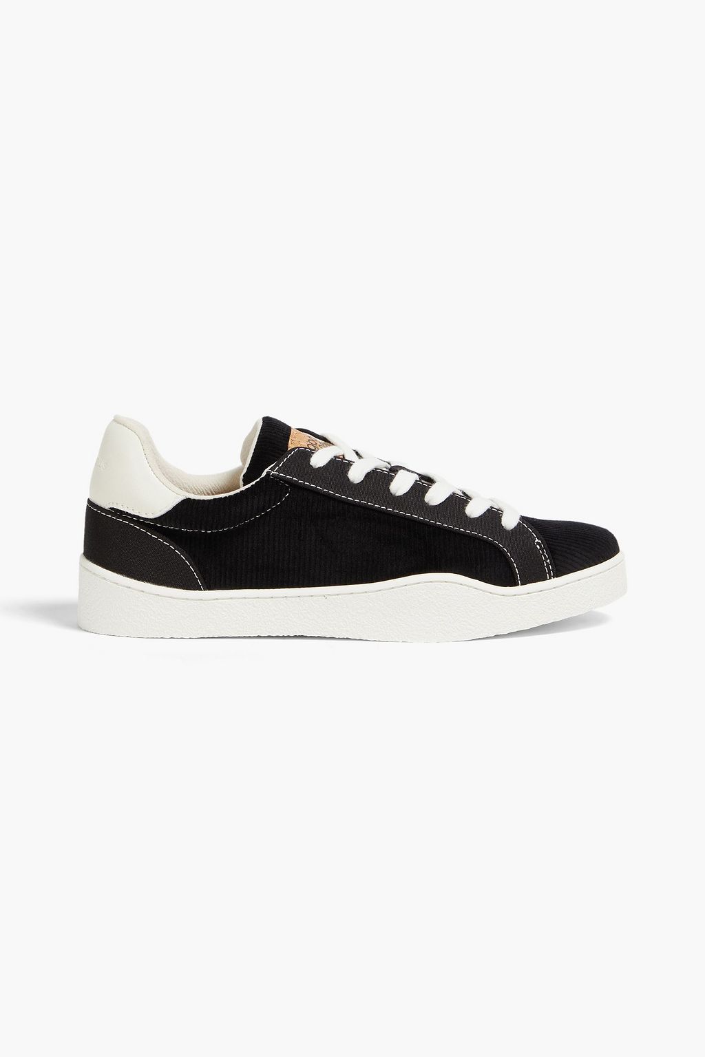 GOOD NEWS Venus faux leather-trimmed corduroy sneakers | THE OUTNET