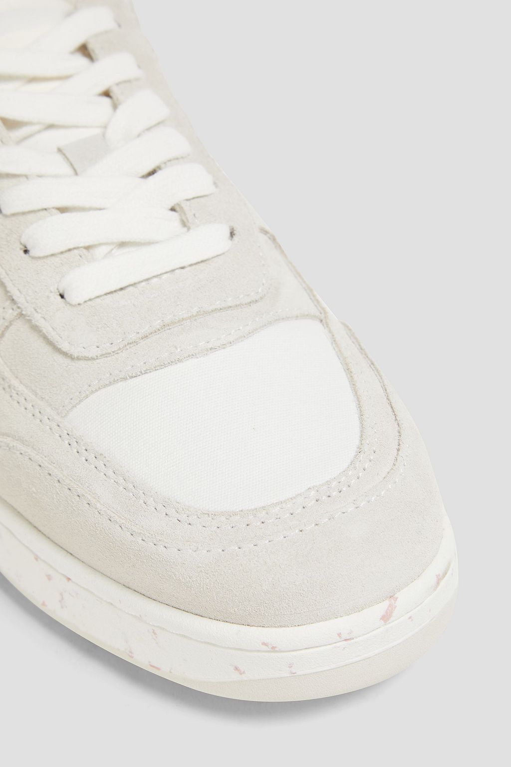 GOOD NEWS Mack color-block canvas and suede sneakers