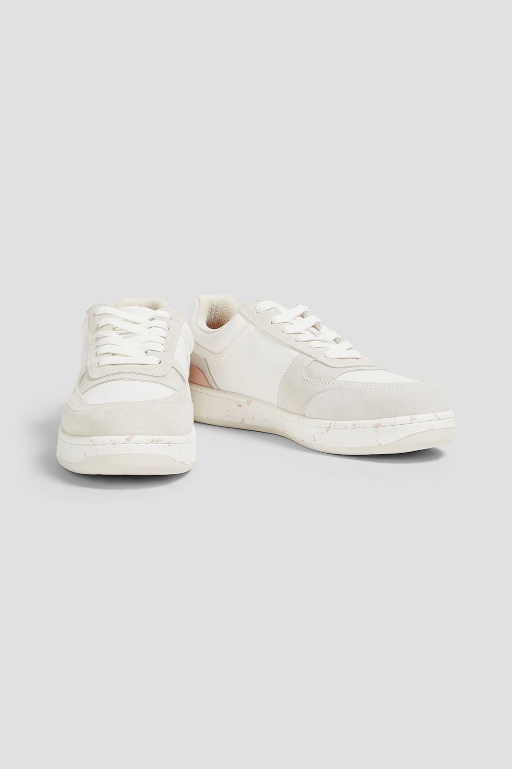GOOD NEWS Mack color-block canvas and suede sneakers