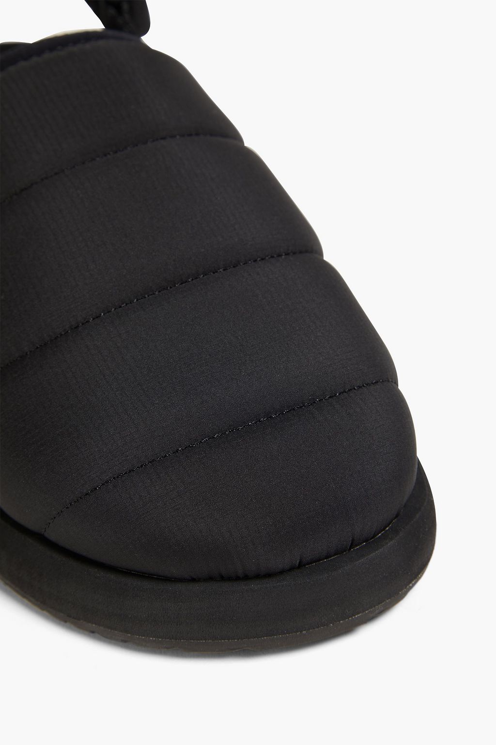 GOOD NEWS Namer quilted shell slingback mules