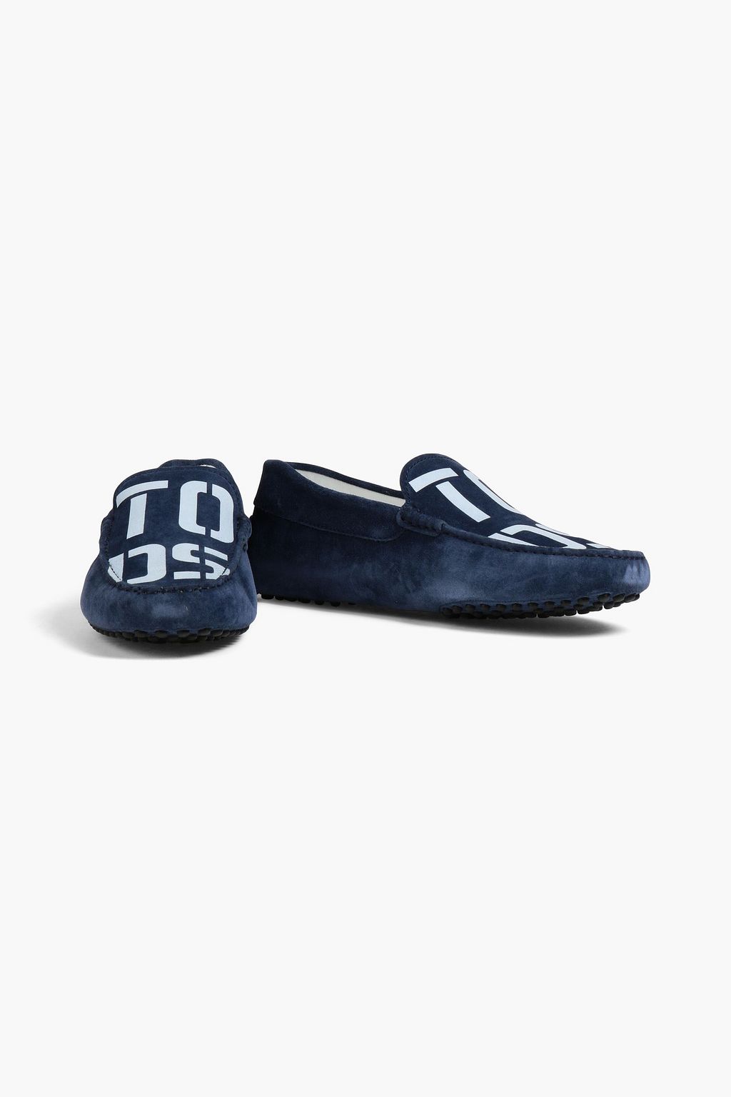 TOD'S Printed suede driving shoes