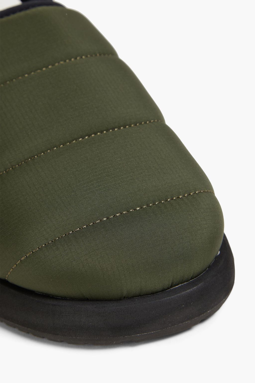 GOOD NEWS Namer quilted ripstop slingback slippers