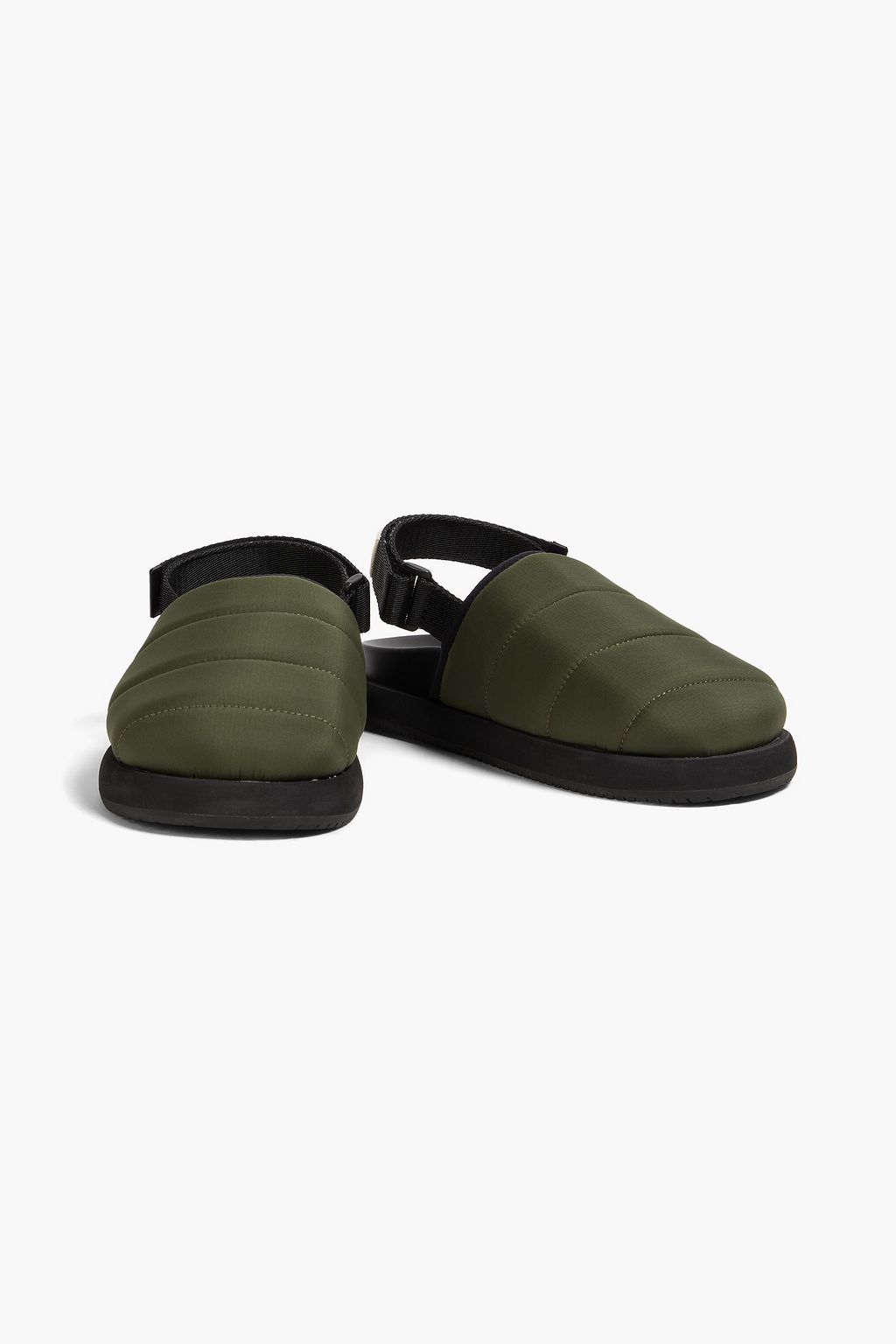 GOOD NEWS Namer quilted ripstop slingback slippers