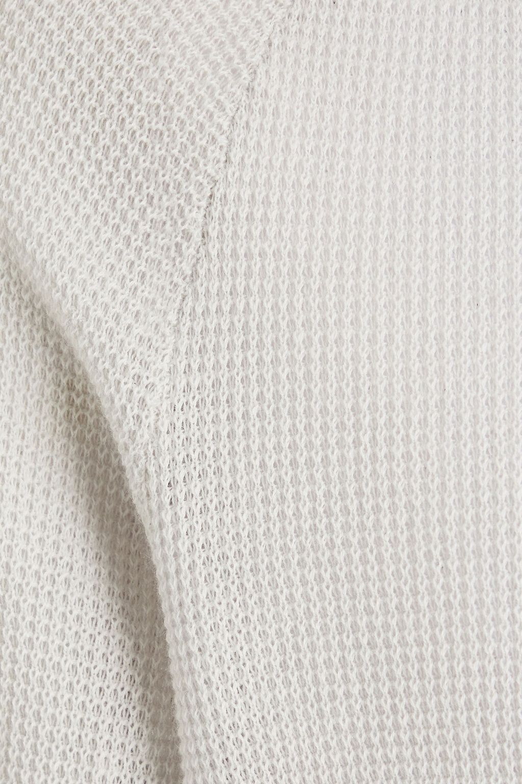 JAMES PERSE Waffle-knit cotton, cashmere and wool-blend sweater