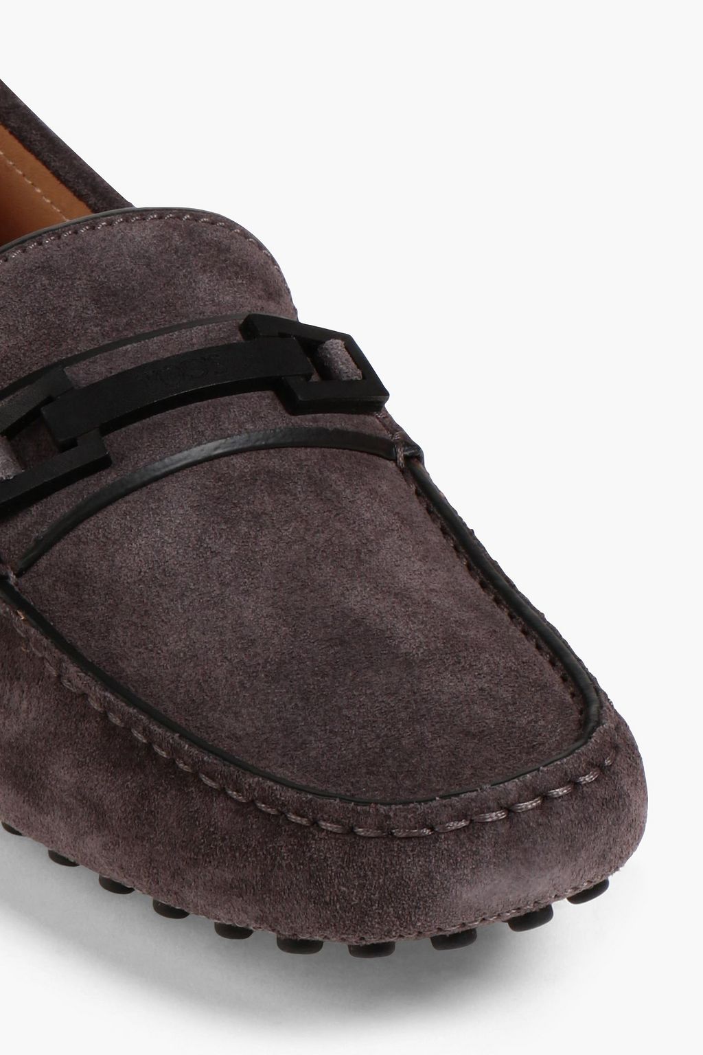 TOD'S Buckle-embellished suede driving shoes
