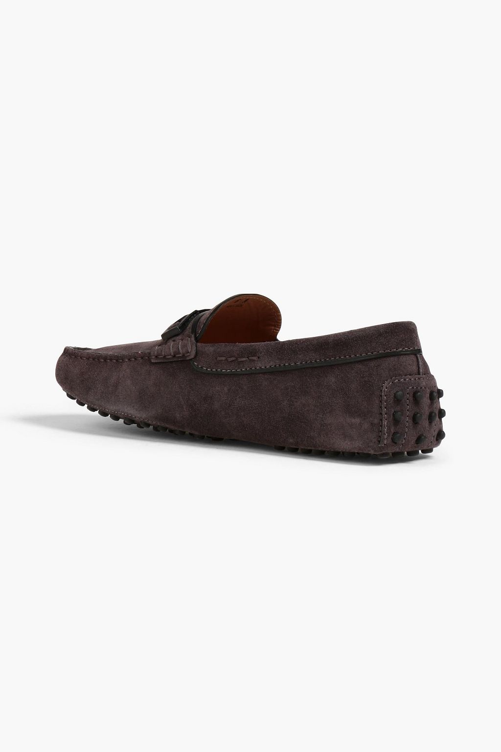 TOD'S Buckle-embellished suede driving shoes