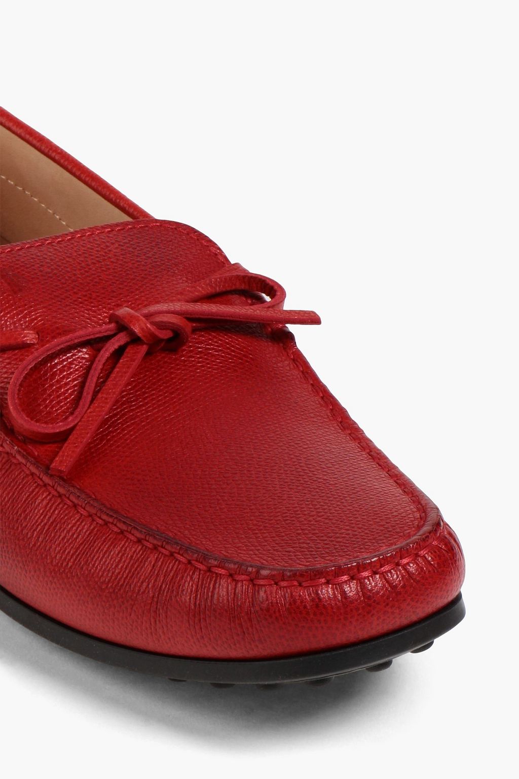 TOD'S Heaven Lacetto pebbled-leather driving shoes