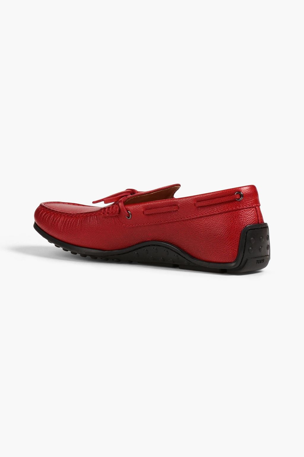 TOD'S Heaven Lacetto pebbled-leather driving shoes