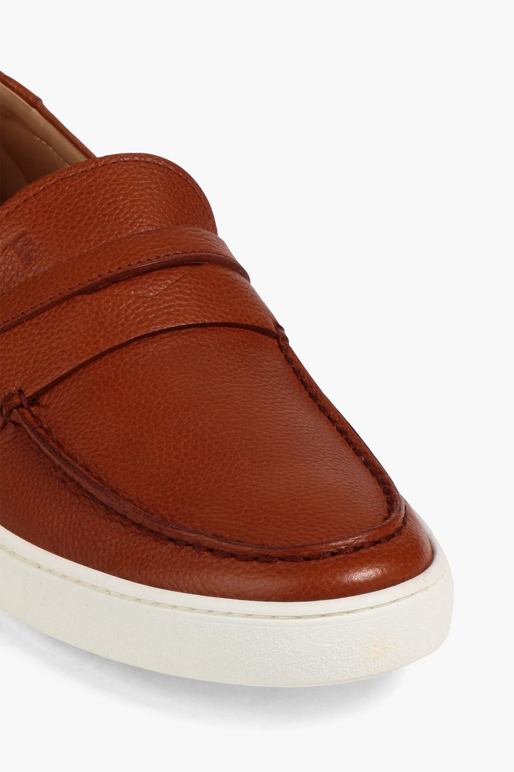 TOD'S Pebbled-leather loafers