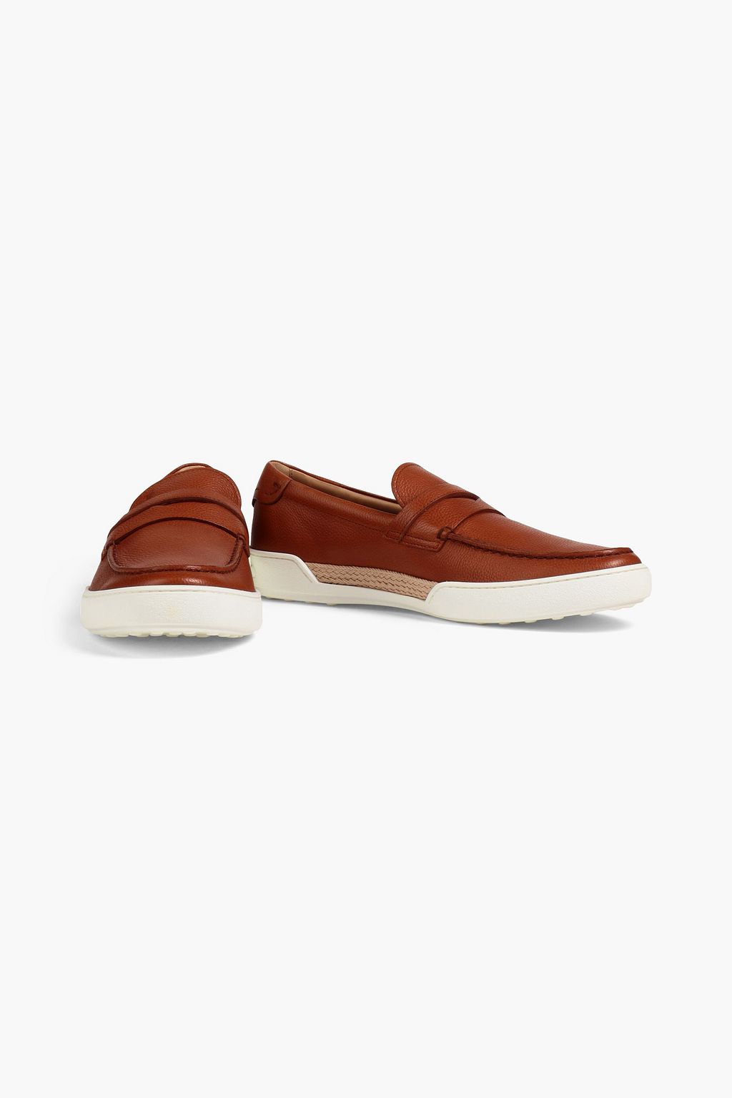TOD'S Pebbled-leather loafers