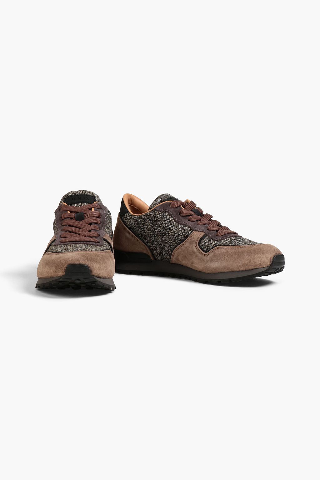 TOD'S Tweed and suede sneakers