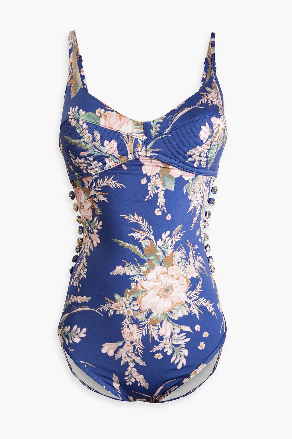 ZIMMERMANN Moonshine floralprint quilted swimsuit THE