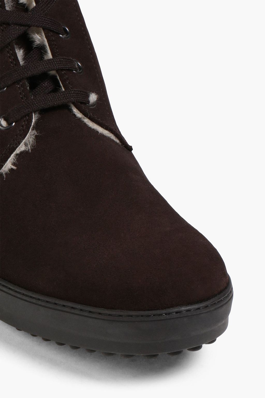 TOD'S Lace-up shearling boots