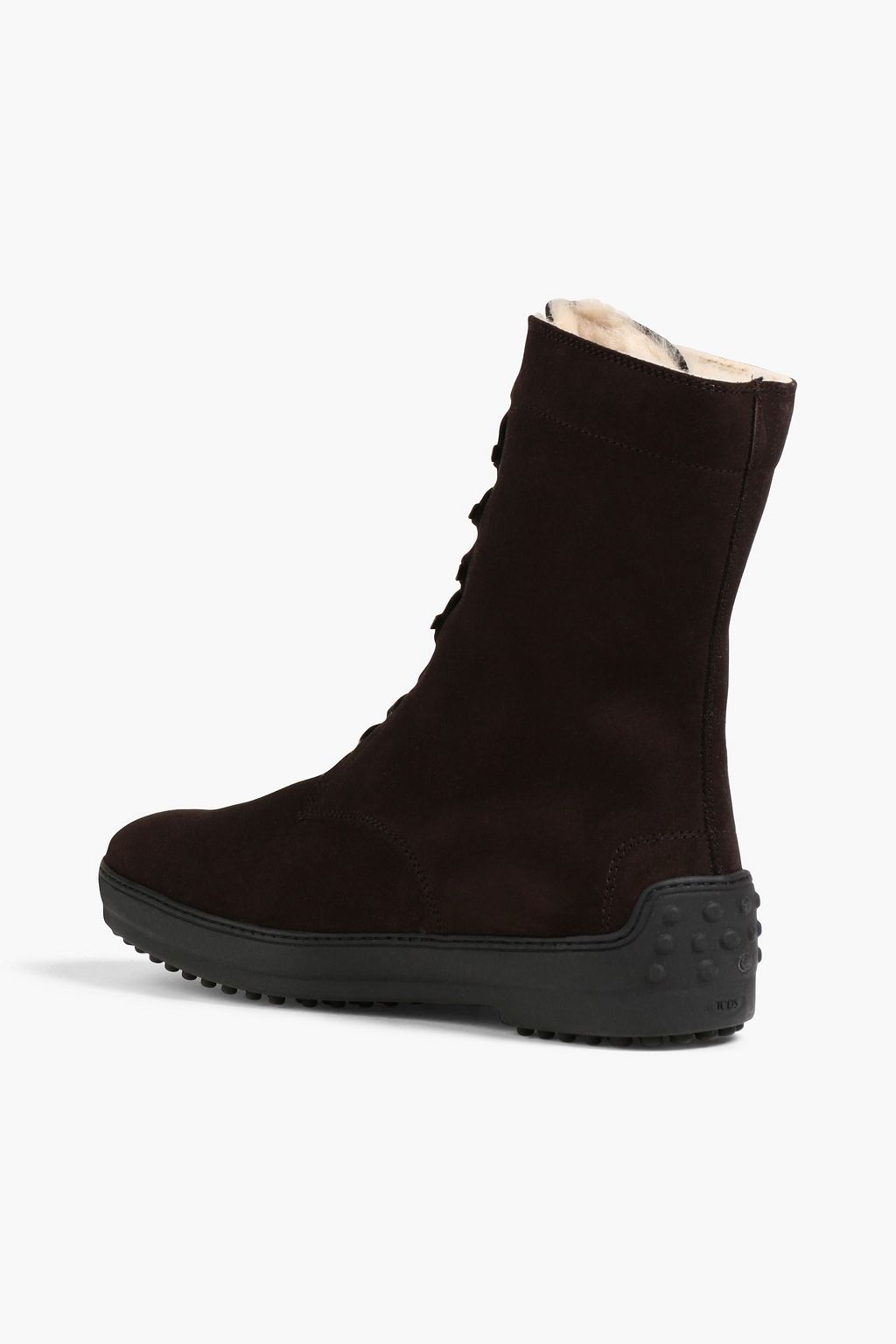 TOD'S Lace-up shearling boots