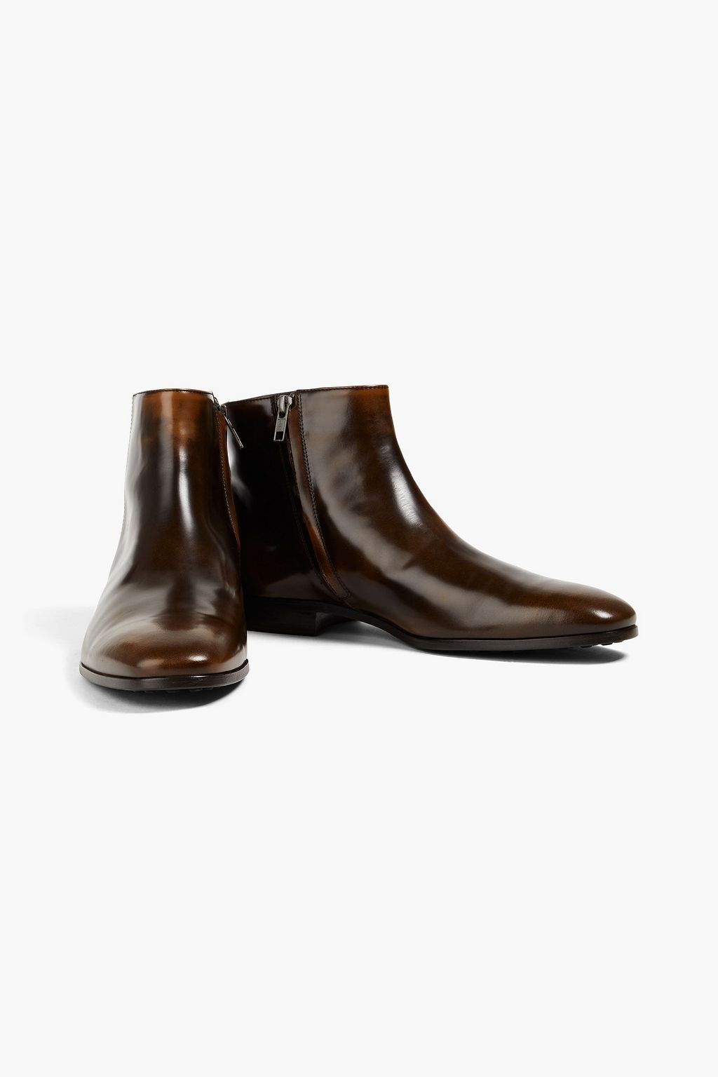 TOD'S Glossed-leather boots
