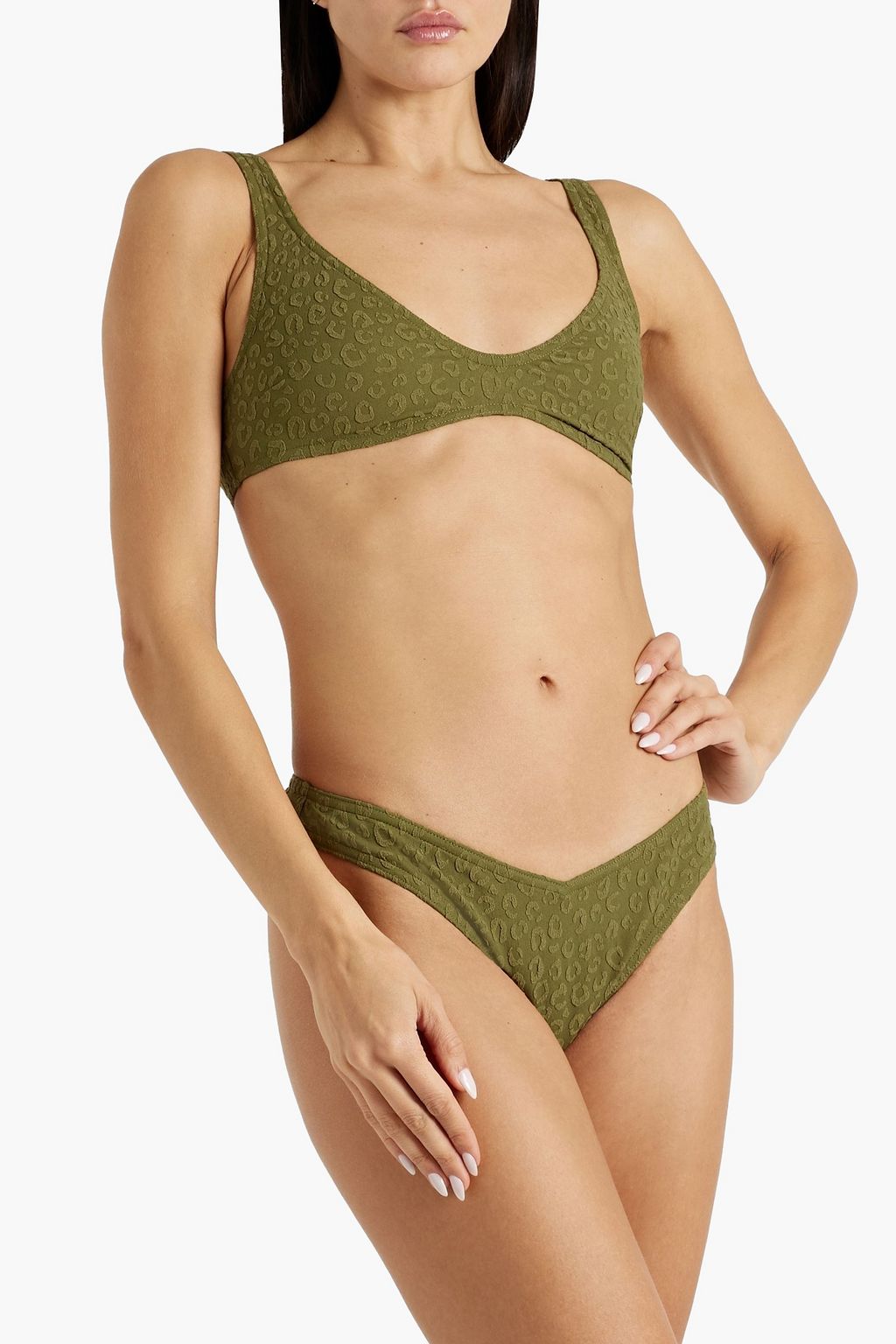 ZIMMERMANN Separates Sculpt tief sitzendes Bikini-Höschen aus Stretch-Jacquard