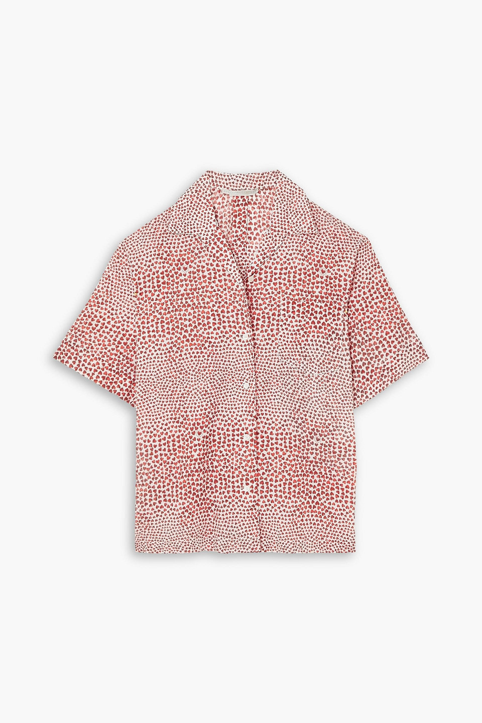 Stella Mccartney Printed Organic Cotton Shirt In Red