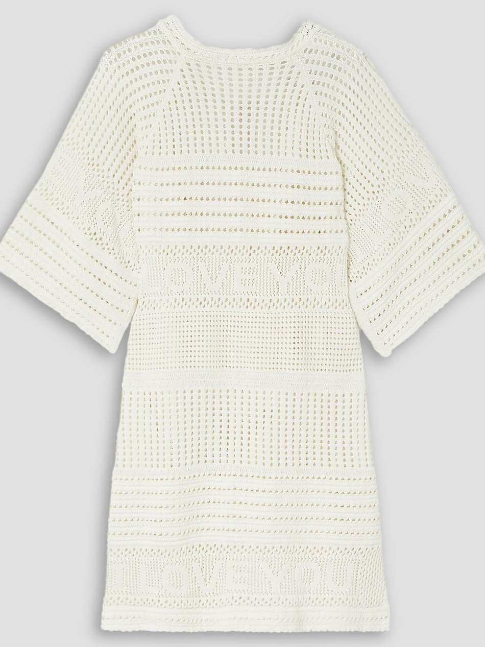 crocheted cotton mini dress