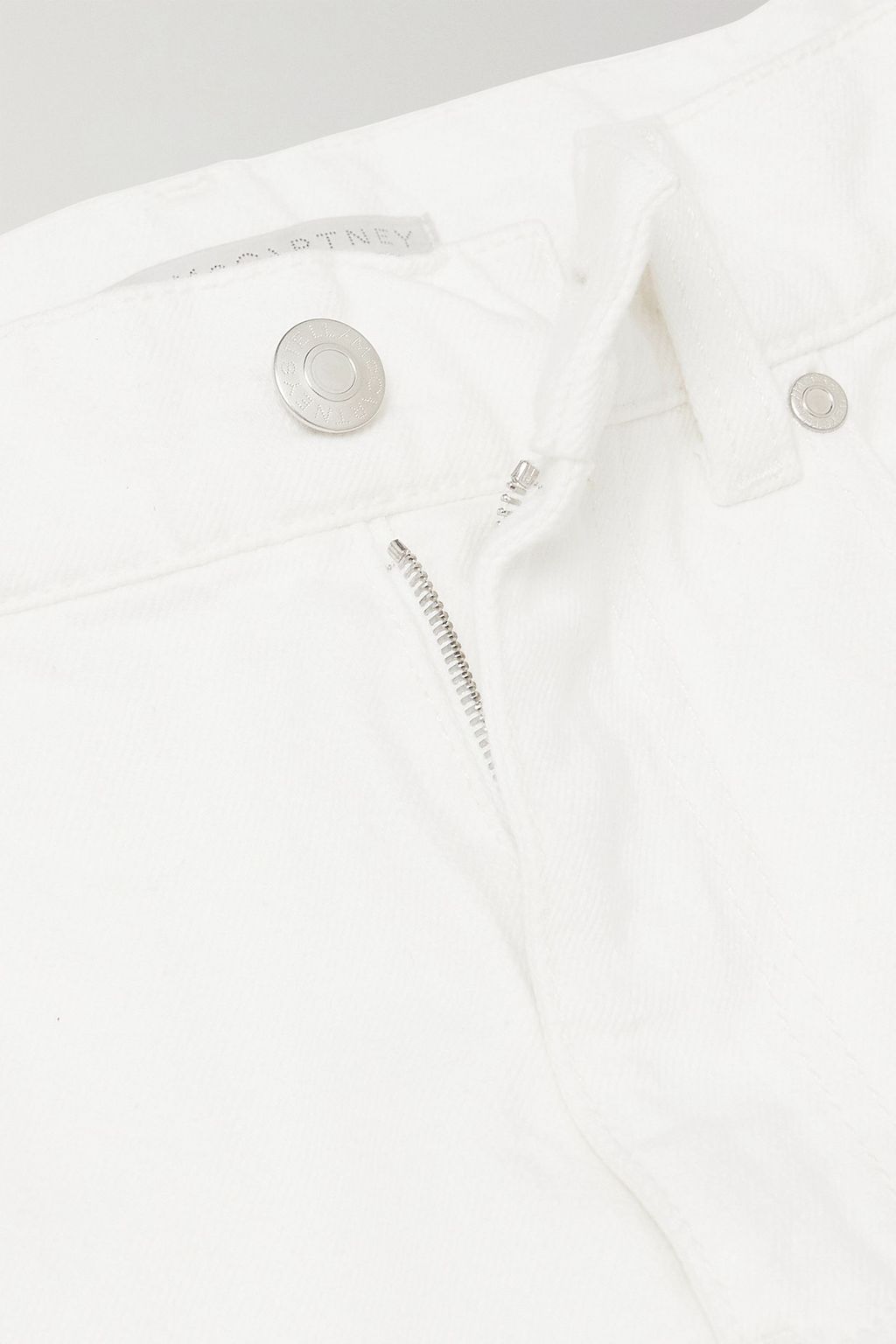 STELLA MCCARTNEY Embroidered distressed denim shorts