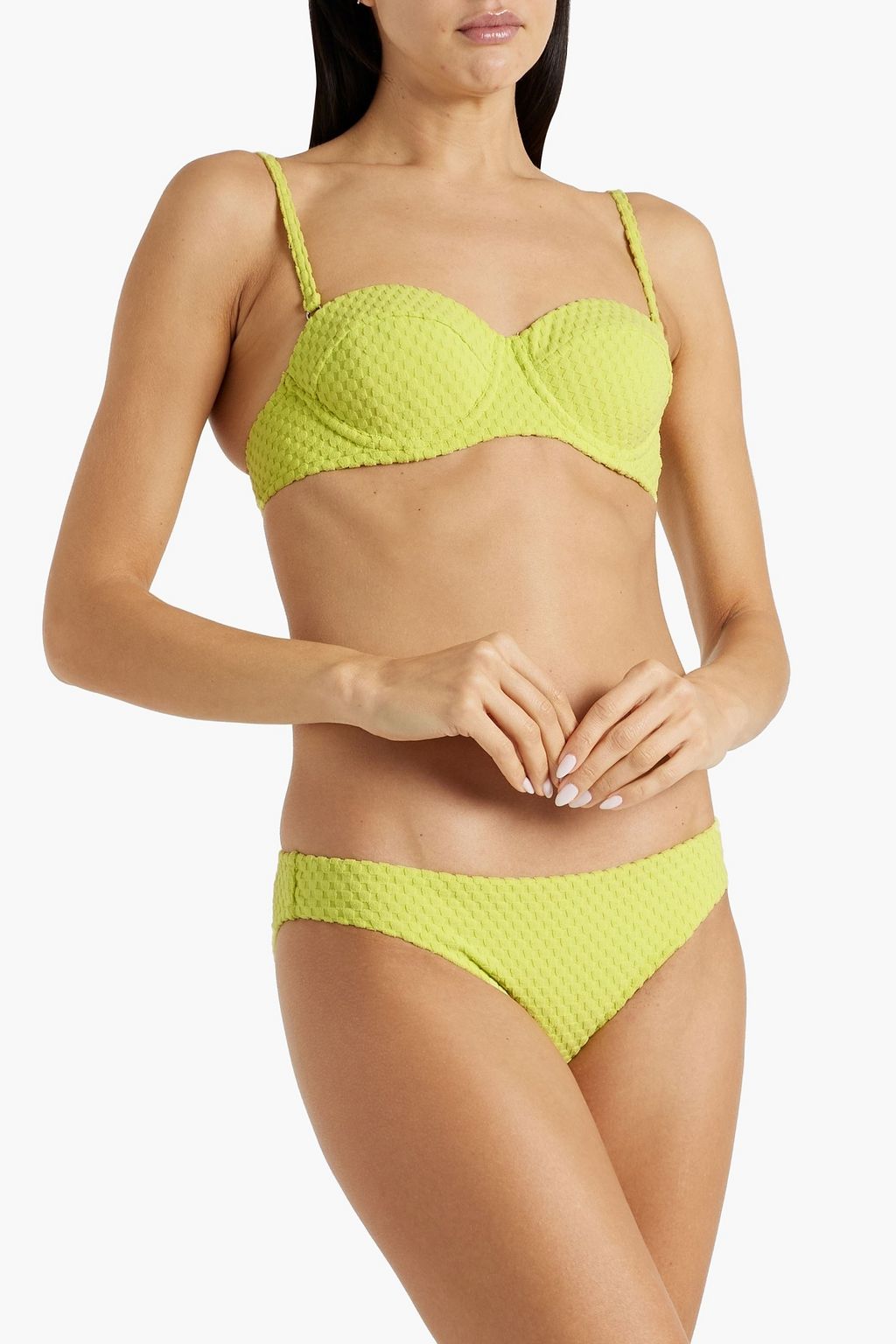 SEAFOLLY Stretch-jacquard low-rise bikini briefs