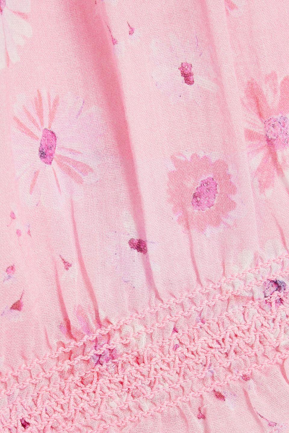 Loveshackfancy Floral Rosalinda Crop Top In Pink