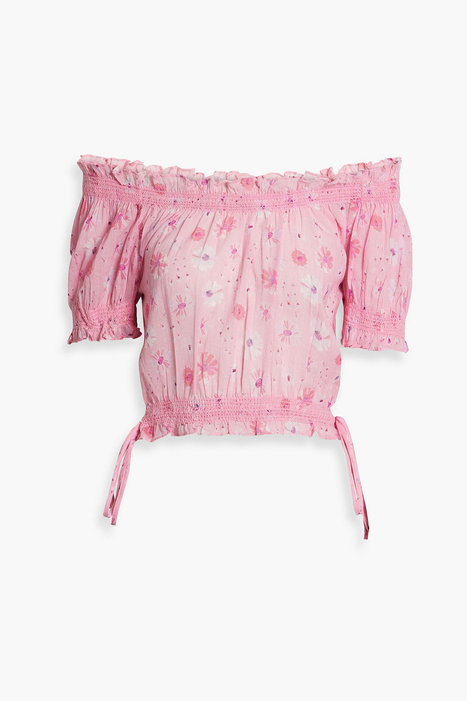 Loveshackfancy Floral Rosalinda Crop Top In Pink