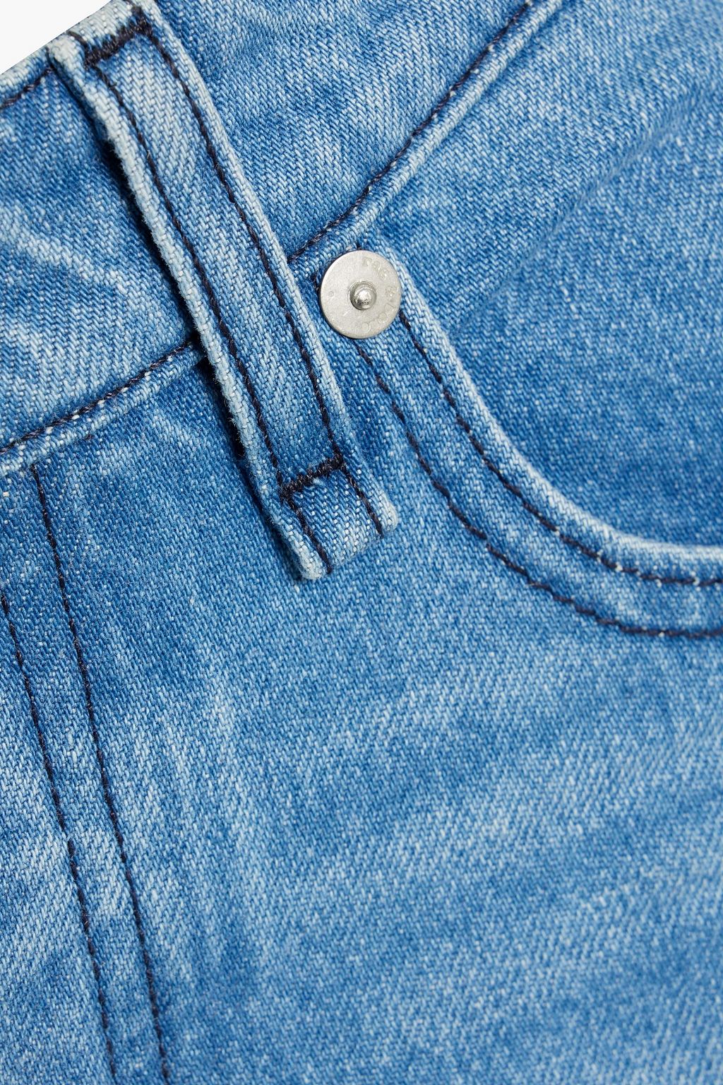 RAG & BONE بنطلون جينز «نينا» قصير بقصة أرجل مستقيمة وخصر مرتفع