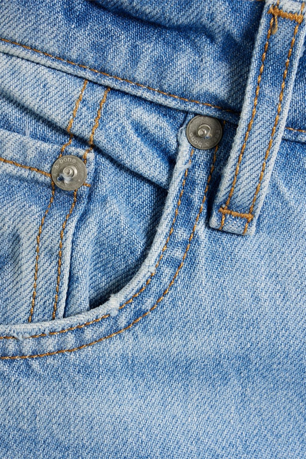 RAG & BONE 페이디드 하이라이즈 크롭 스트레이트 레그 진