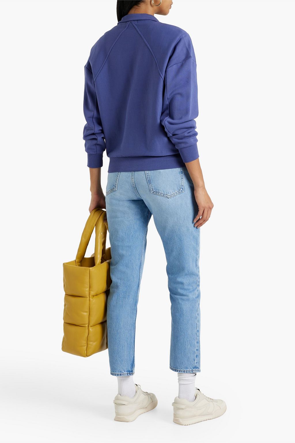 RAG & BONE 페이디드 하이라이즈 크롭 스트레이트 레그 진