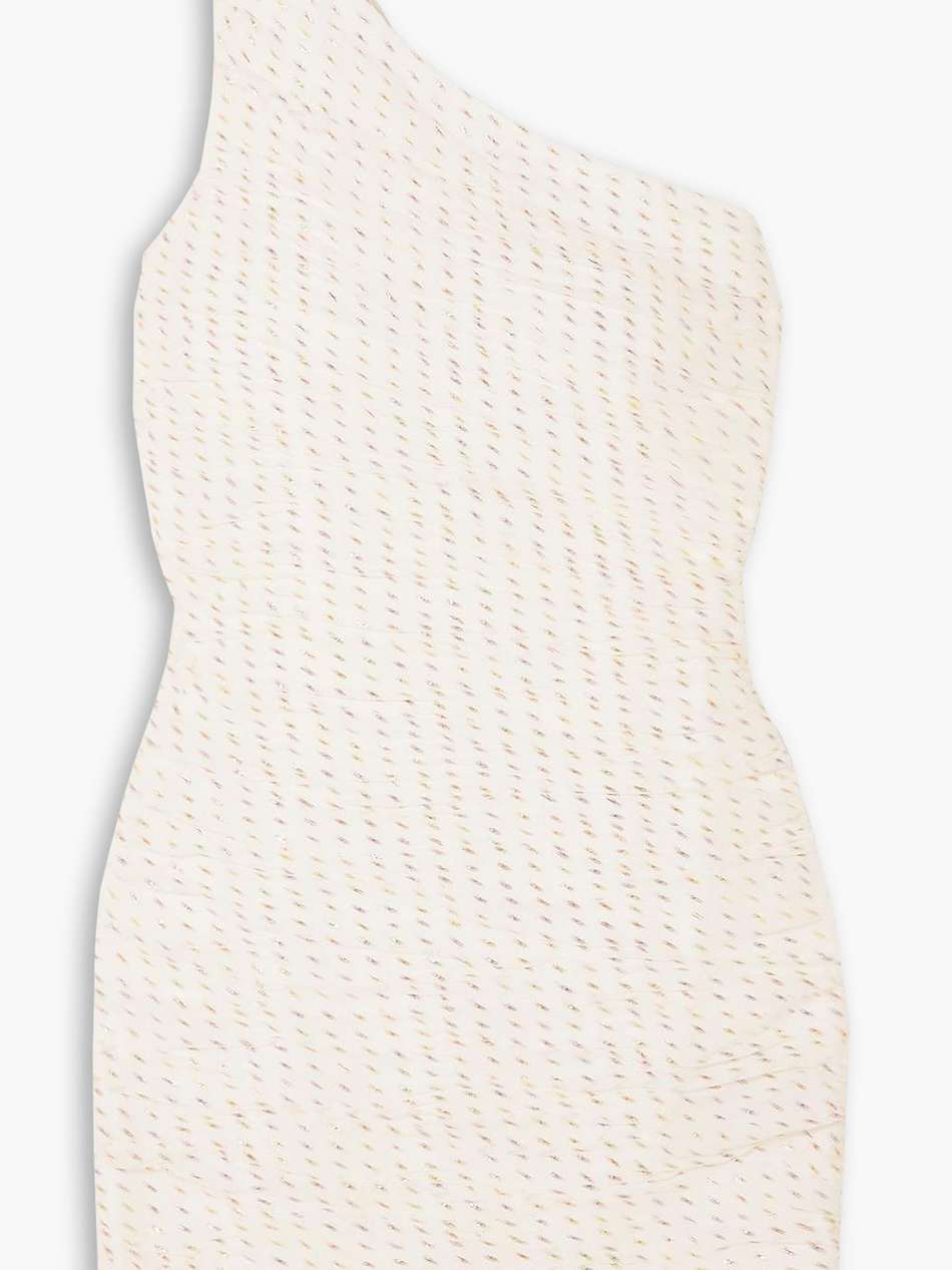 tinsley one-shoulder metallic silk-blend organza mini dress