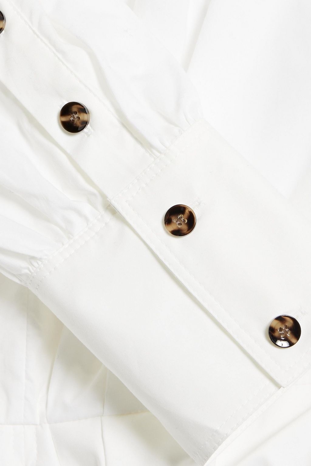 PROENZA SCHOULER Tie-front gathered cotton-poplin top