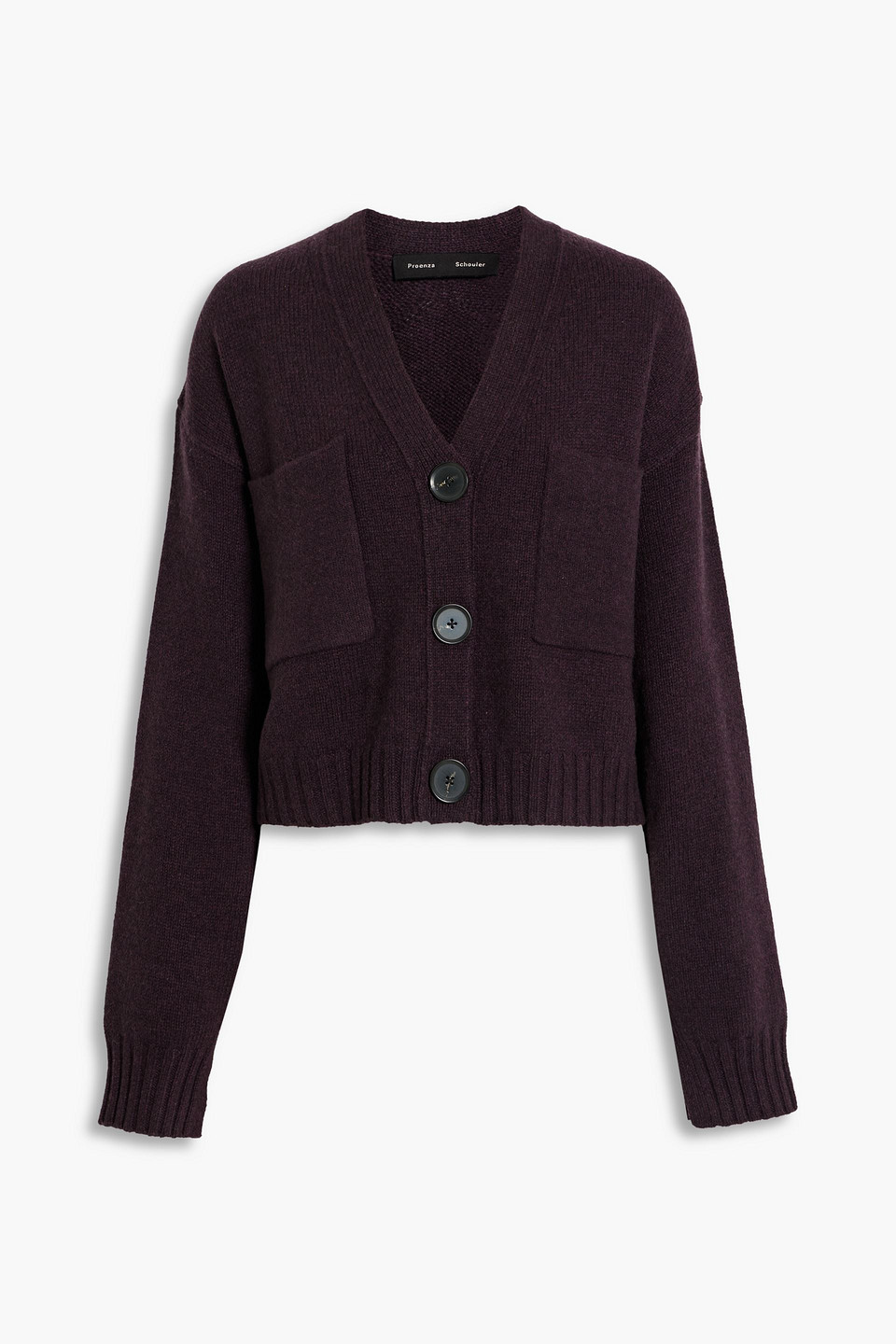 Proenza Schouler Cashmere-blend Cardigan In Grape