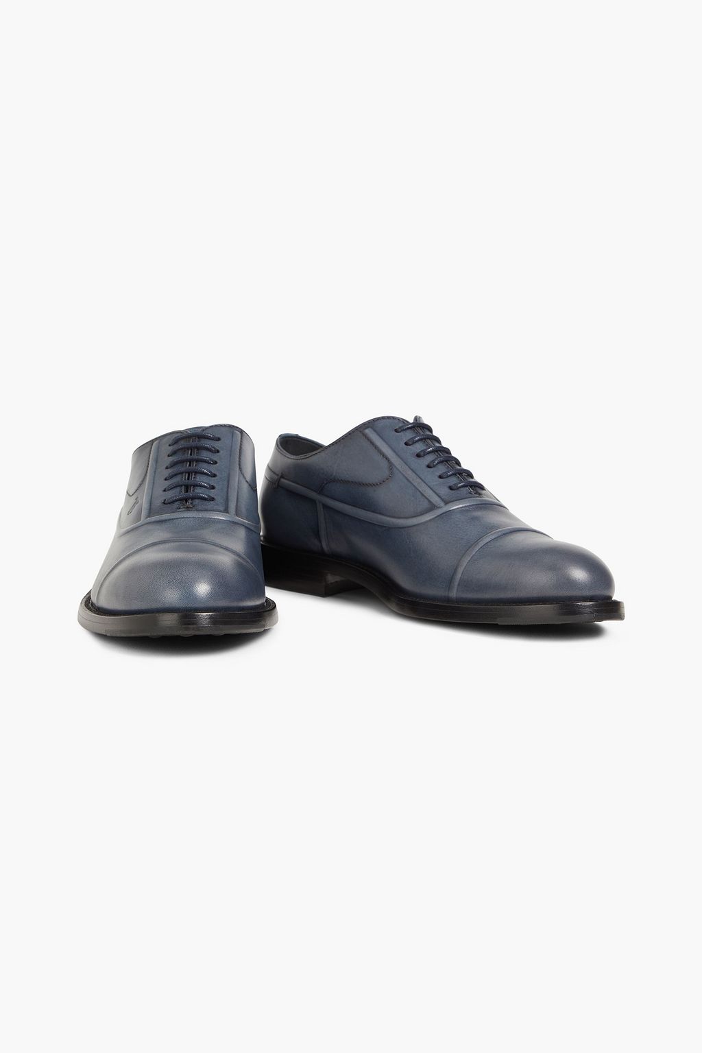 TOD'S Burnished leather Oxford shoes