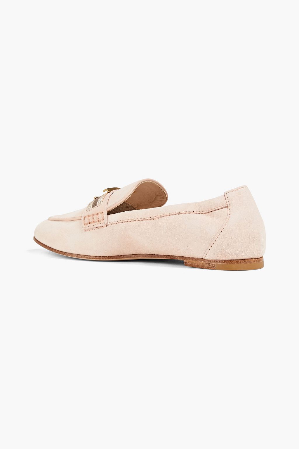 TOD'S T Timeless embellished suede loafers