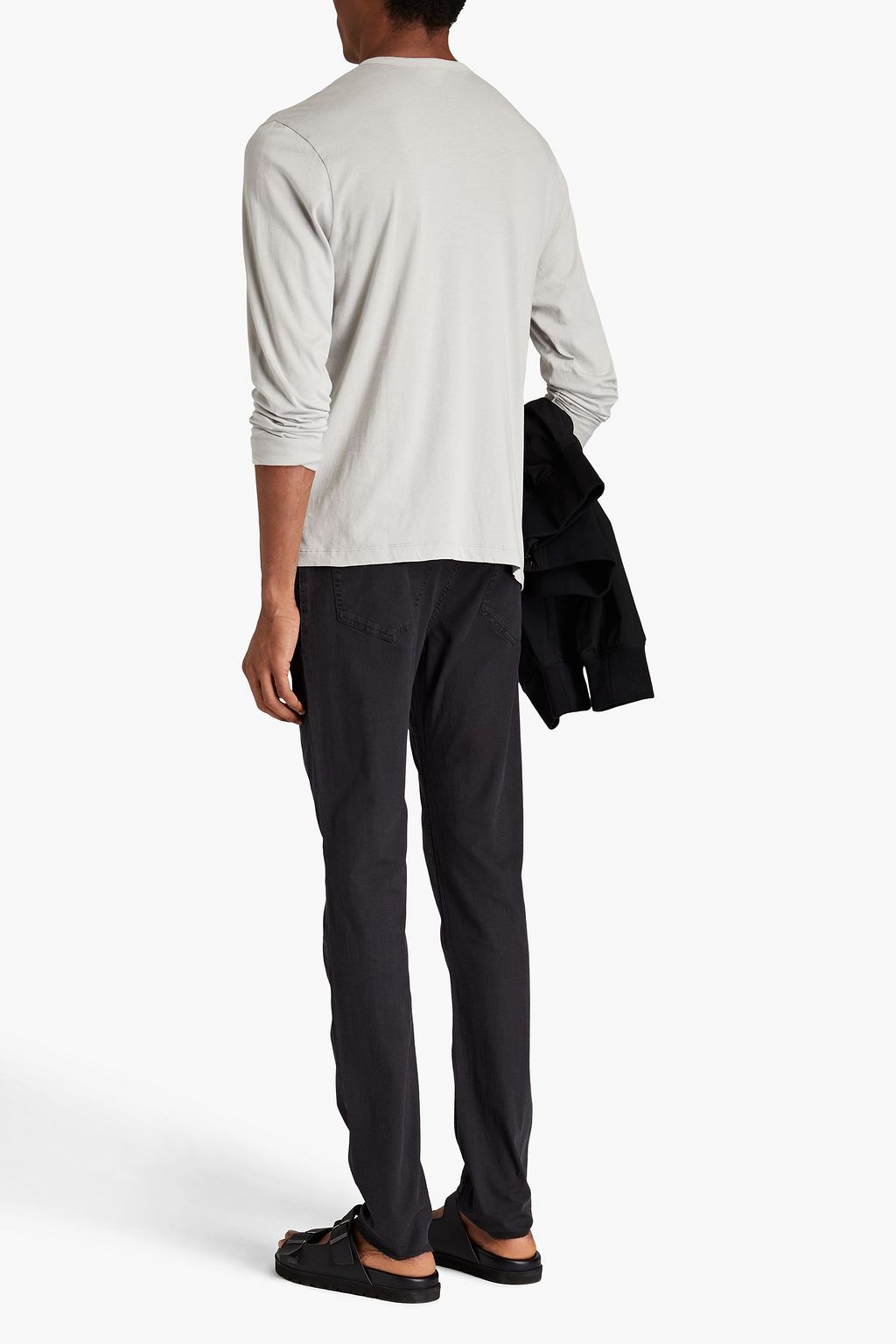 JAMES PERSE Cotton-jersey Henley T-shirt