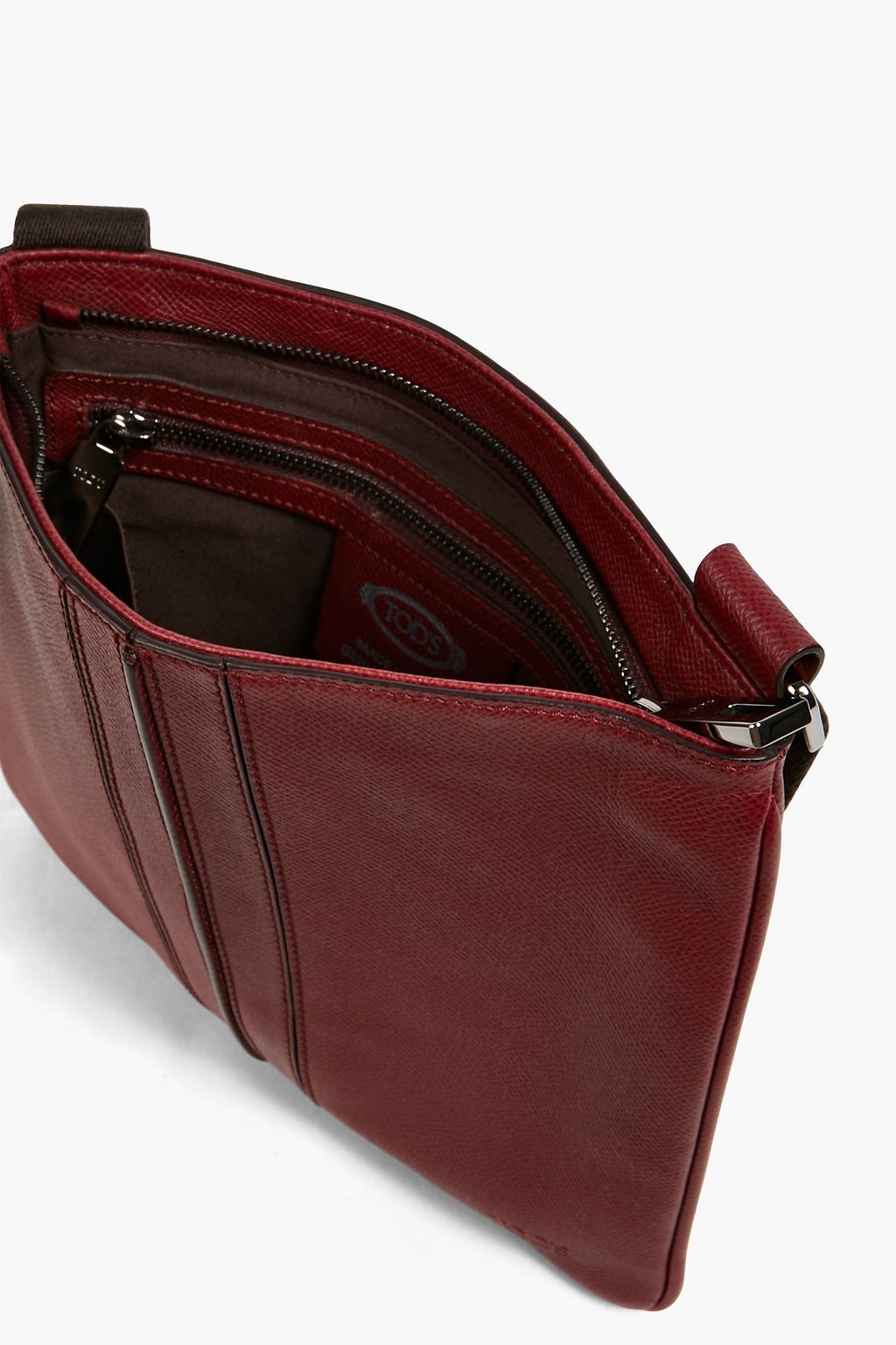 TOD'S Textured-leather messenger bag