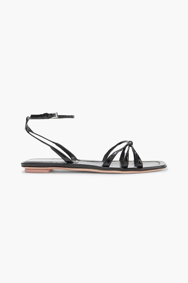 Patent-leather sandals