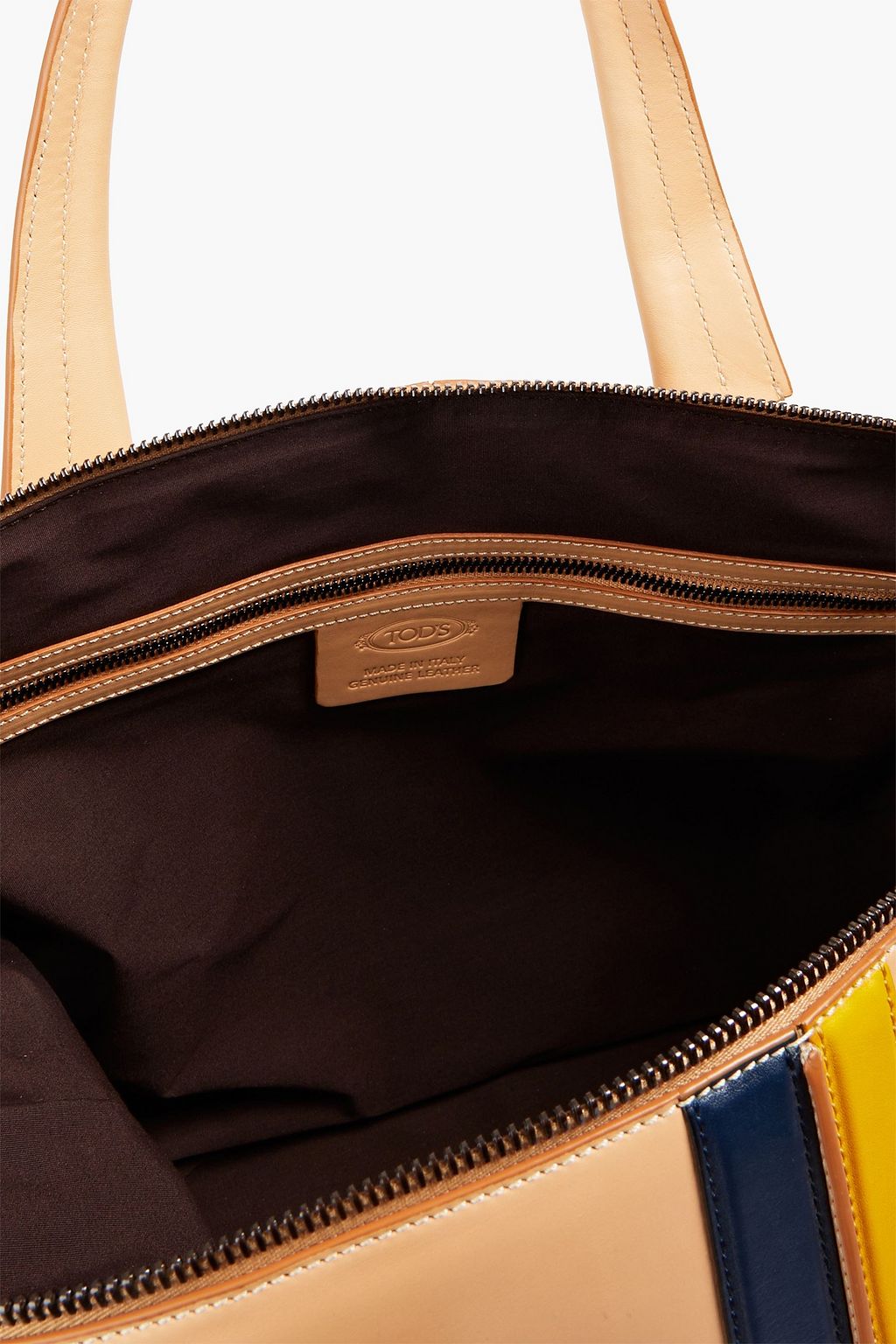 TOD'S Weekender aus Leder mit Streifen