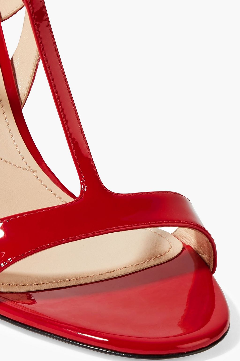 PRADA Slingback-Sandalen aus Lackleder
