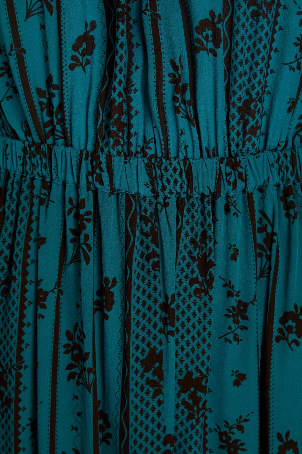 ANTIK BATIK クレープデシン ミディワンピース オープンバック フローラルプリント