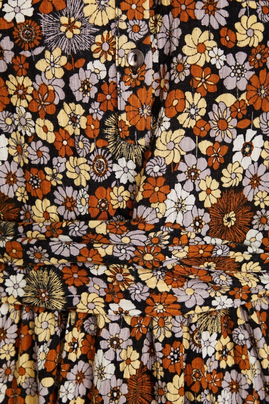 ANTIK BATIK فستان من القطن بتصميم ملموم مزين بطبعات على شكل زهور