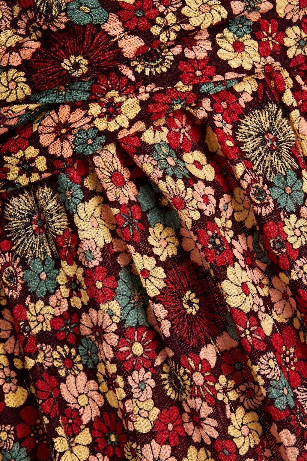 ANTIK BATIK فستان من القطن بتصميم ملموم مزين بطبعات على شكل زهور