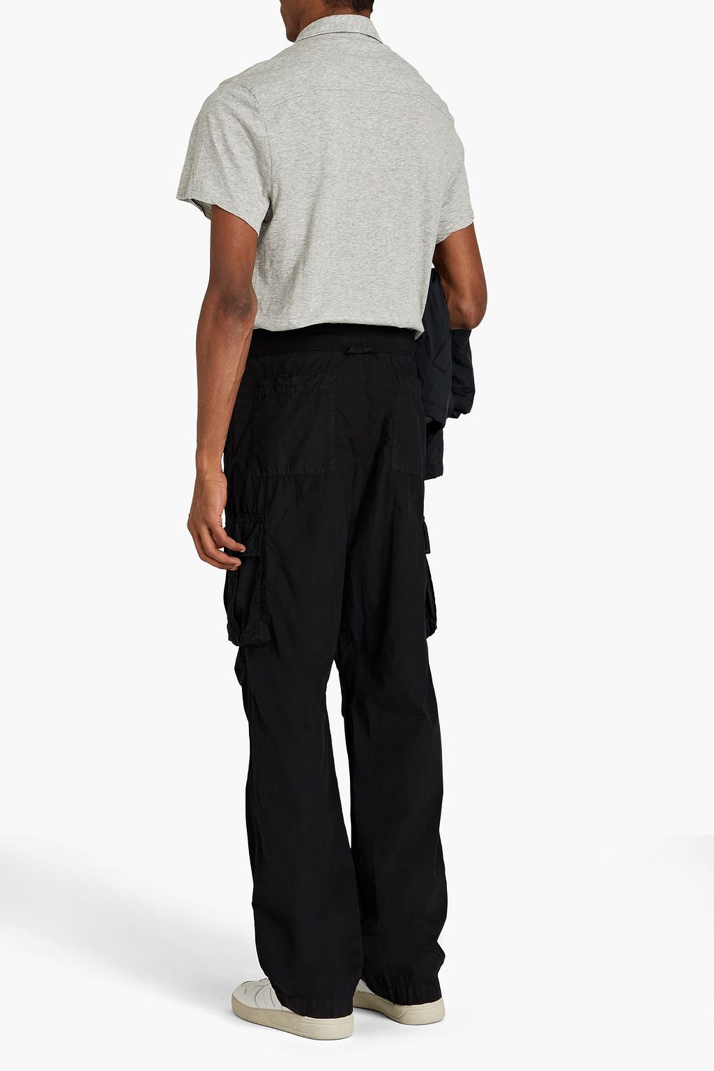 JAMES PERSE Crinkled cotton-poplin cargo pants